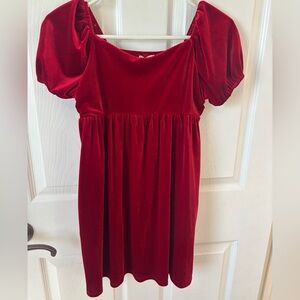 Red Velvet dress by Walking on Sunshine